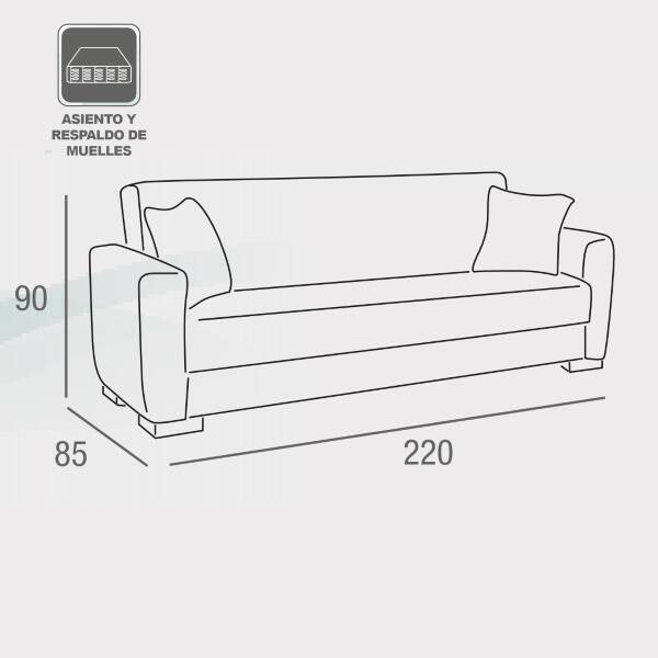 SOFA CAMA MOD. TERRA TELA C/ GRIS - Imagen 5