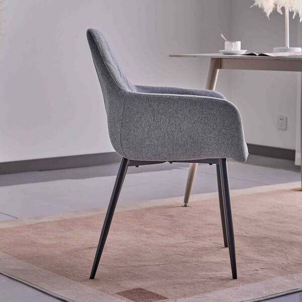 SILLA MOD. VALERA TELA C/ GRIS - PATA NEGRA SE SIRVE EN CAJAS DE 2 UDS - Imagen 3