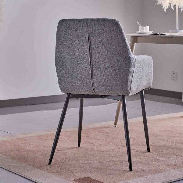 SILLA MOD. VALERA TELA C/ GRIS - PATA NEGRA SE SIRVE EN CAJAS DE 2 UDS - Imagen 4