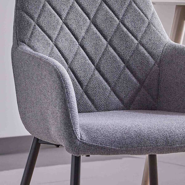 SILLA MOD. VALERA TELA C/ GRIS - PATA NEGRA SE SIRVE EN CAJAS DE 2 UDS - Imagen 2
