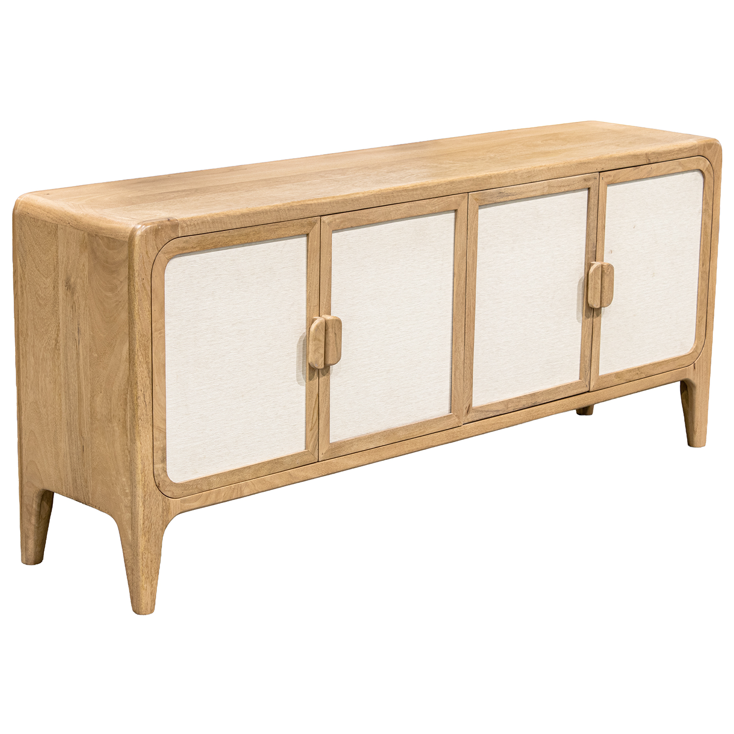 APARADOR MADERA MANGO/BAMBÚ 4 MARMOL 4 PUERTAS +92346
