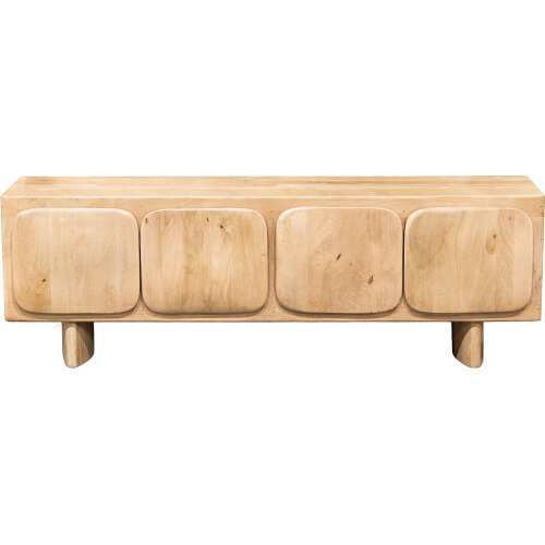 MUEBLE TV MADERA MANGO 4 PUERTS +91998, MONTAJE SOLO PATAS