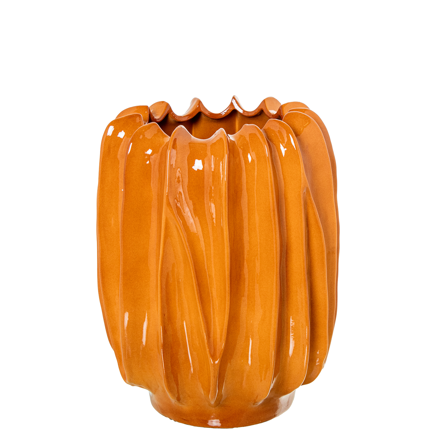 JARRÓN CERÁMICA 45CM MOSTAZA BUERO
