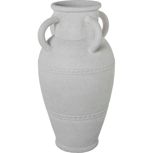 JARRÓN CERÁMICA C/ASAS 63CM CRNA