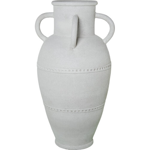JARRÓN CERÁMICA C/ASAS 82CM CRUDO ARENA