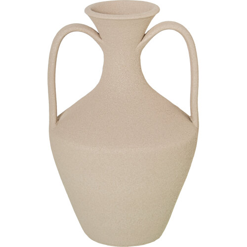 JARRÓN CERÁMICA C/ASAS 40CM BERDE ARENA