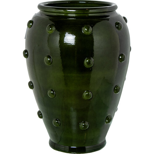 JARRÓN CERÁMICA 60CM VERDE BRILLO