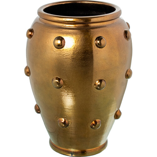 JARRÓN CERÁMICA 50CM DORADO CULLO
