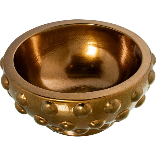 CENTRO CERÁMICA ø35CM DORADO CDO CUERO