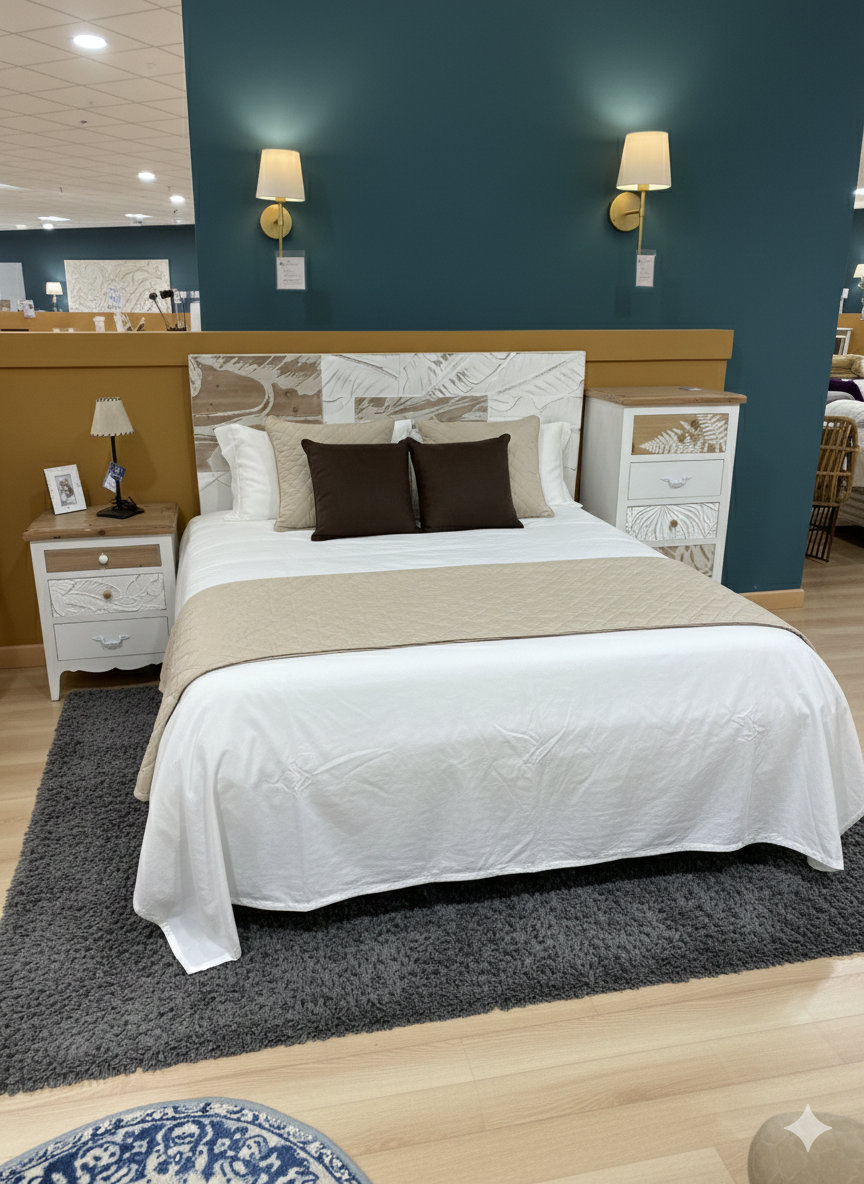 Dormitorio básico blanco tablero reciclado