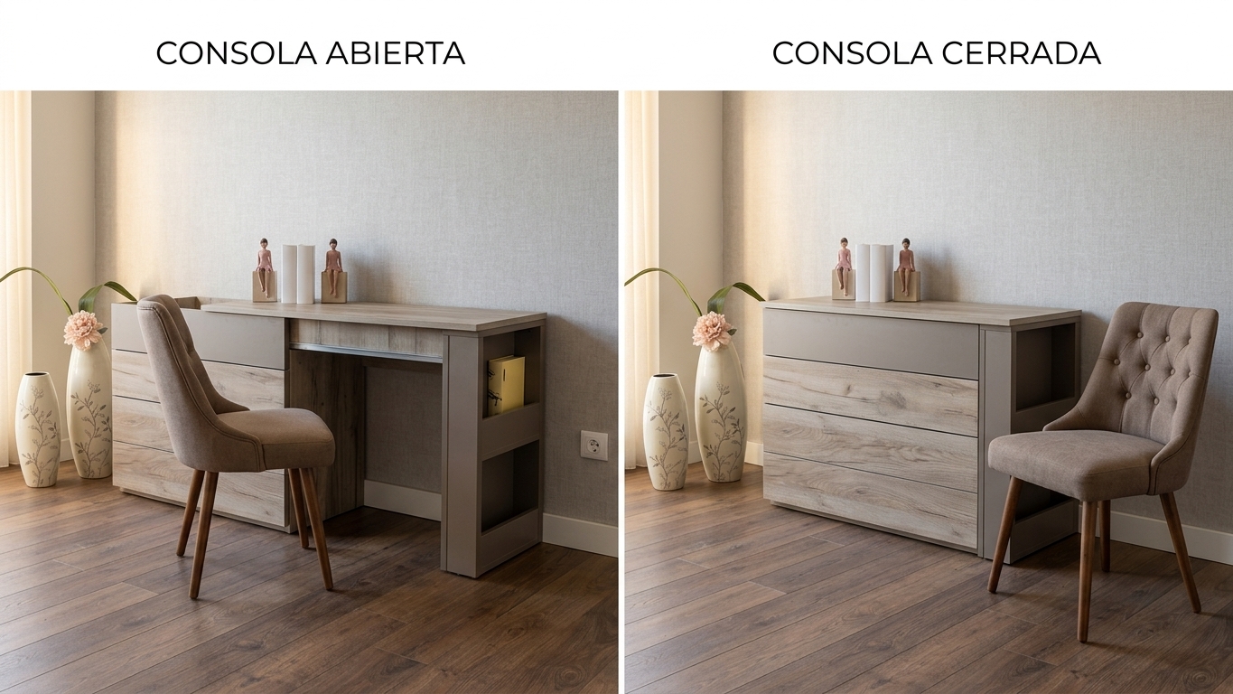 DORMITORIO CON CÓMODA-TOCADOR