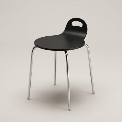 Taburete de cocina negro