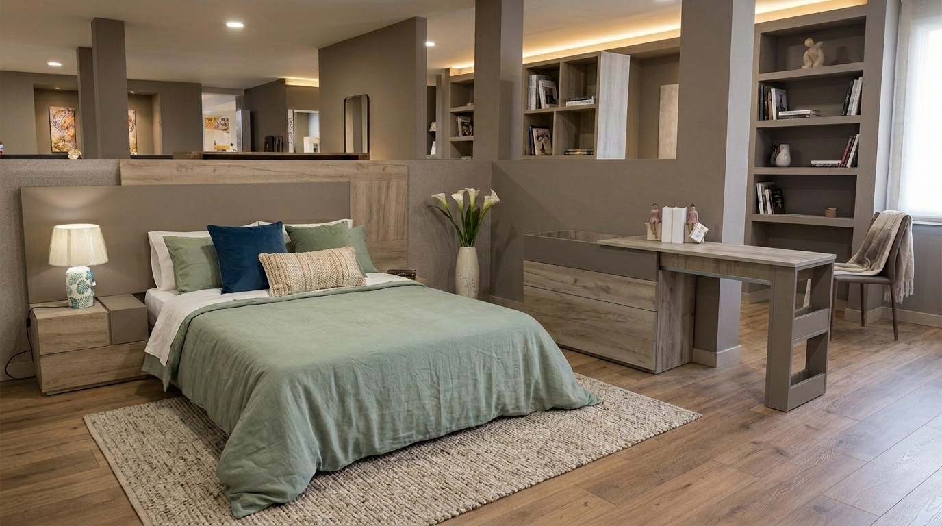 DORMITORIO CON CÓMODA-TOCADOR