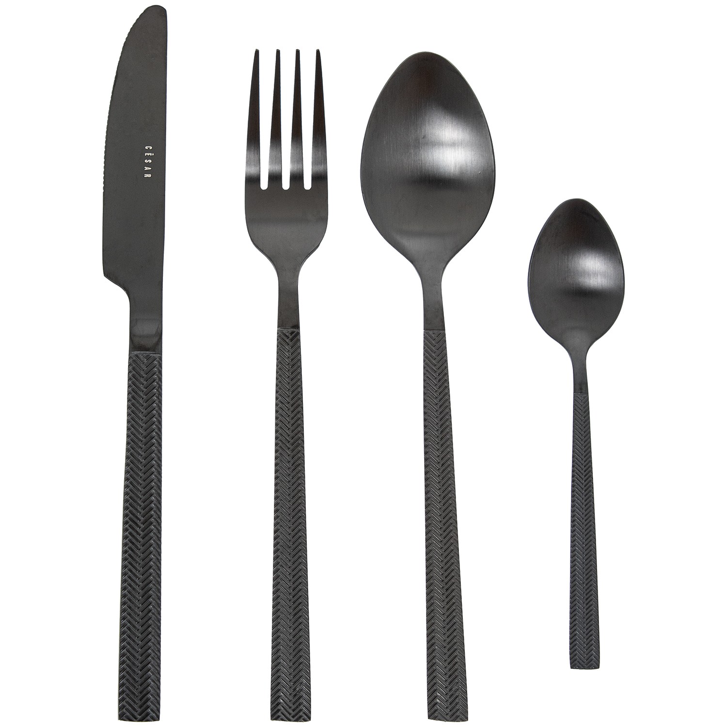 SET 24 CUBIERTOS ACERO INOXIDABLE DORADO MATE (ALBA)