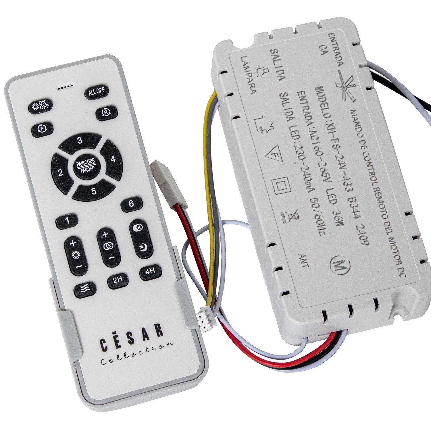 CONTROL REMOTO Y RECEPTOR VENT44/4645/4646/4647/4648/4649