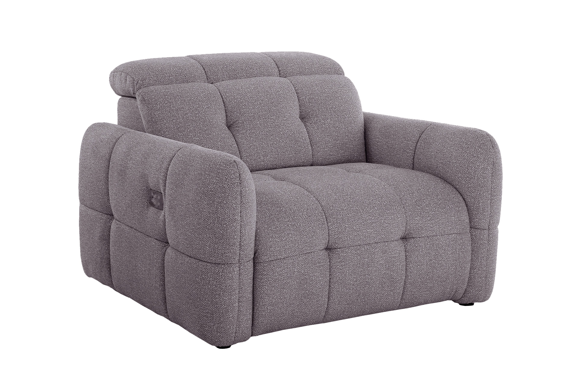 SILLON RELAX ELECTRICO GUSTAF TEJIDO LEO GRIS - Imagen 2