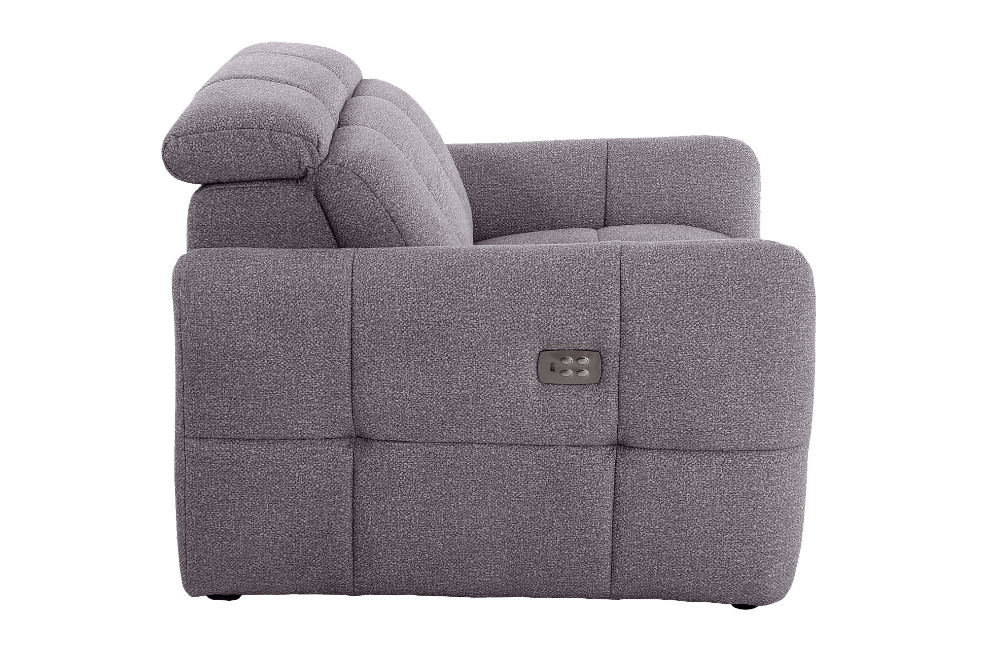 SILLON RELAX ELECTRICO GUSTAF TEJIDO LEO GRIS - Imagen 4