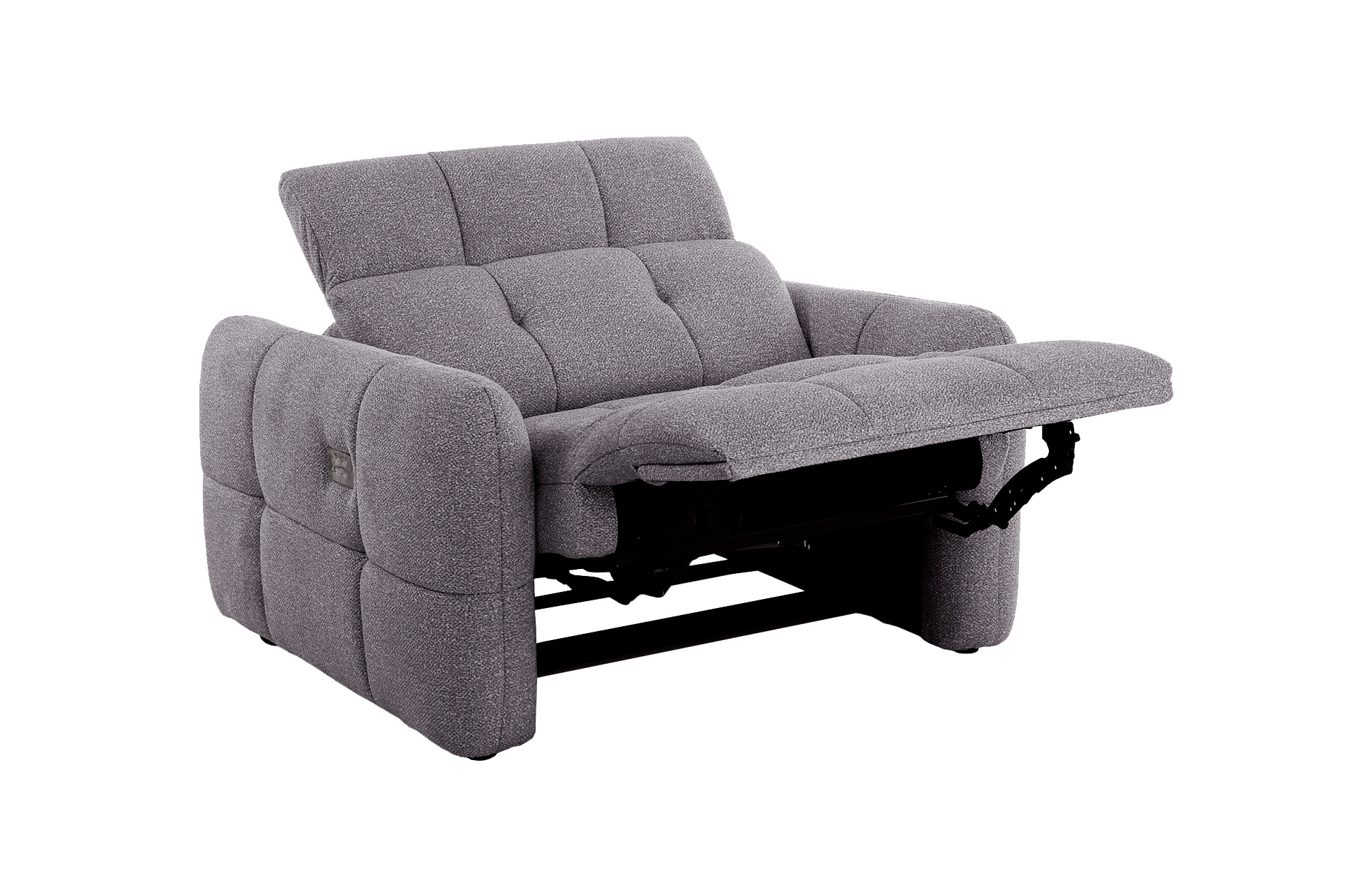 SILLON RELAX ELECTRICO GUSTAF TEJIDO LEO GRIS - Imagen 5
