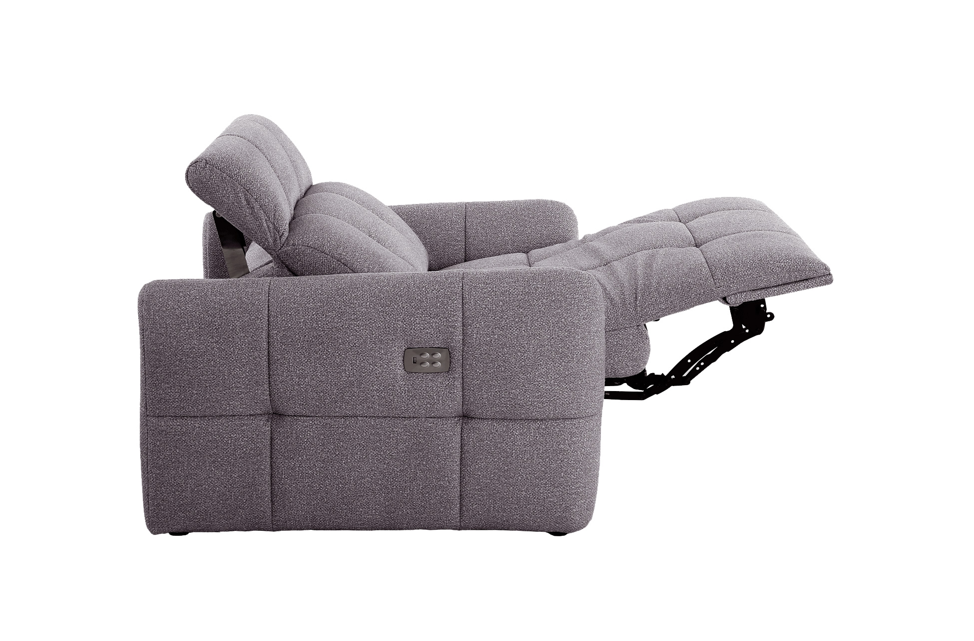 SILLON RELAX ELECTRICO GUSTAF TEJIDO LEO GRIS - Imagen 6