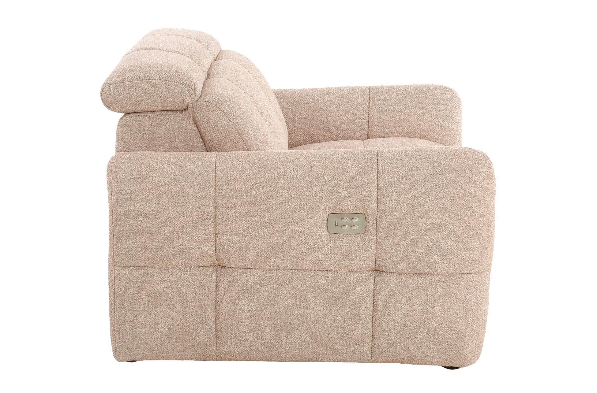 SILLON RELAX ELECTRICO GUSTAF TEJIDO LEO BEIGE. - Imagen 2