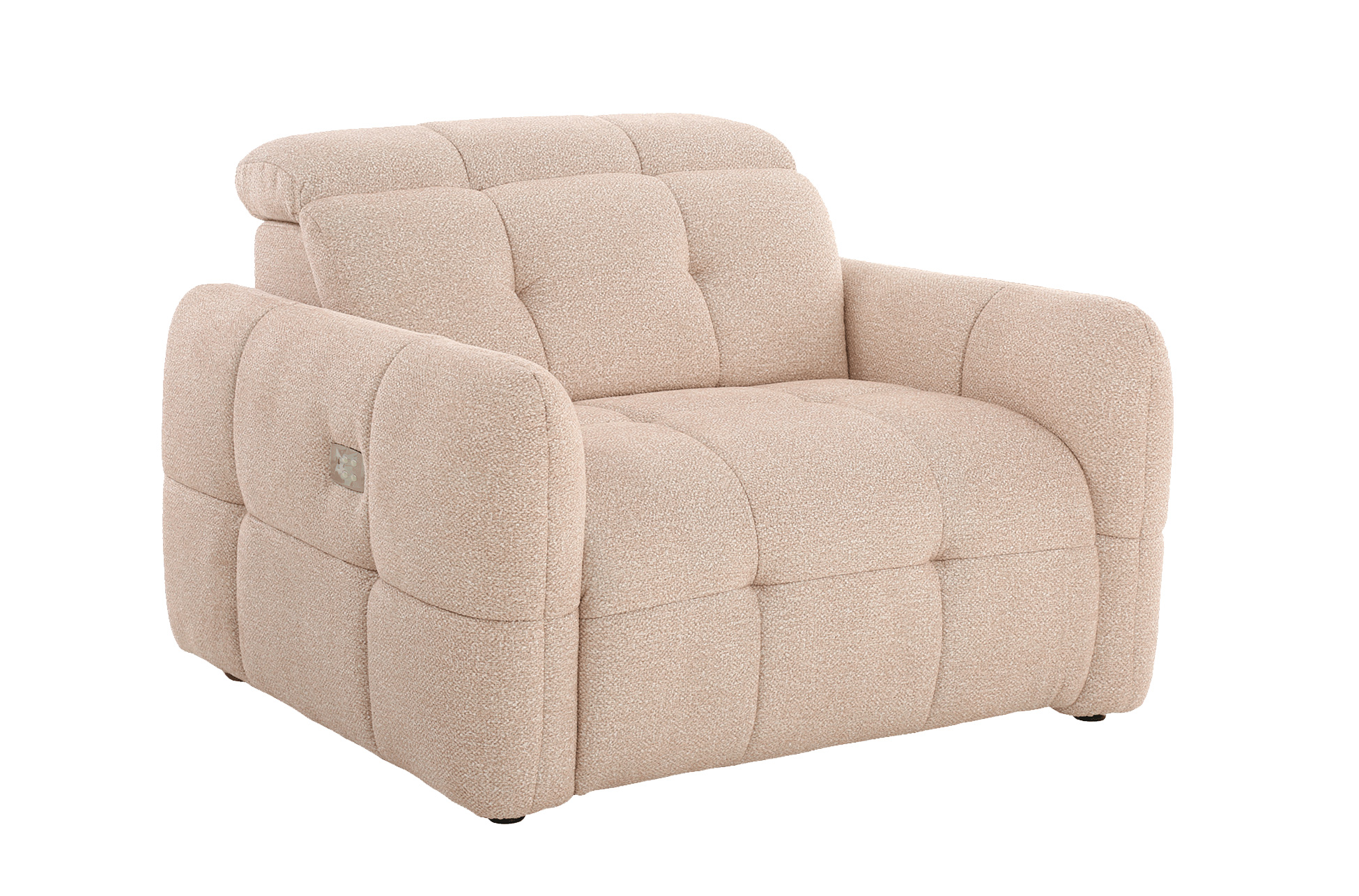 SILLON RELAX ELECTRICO GUSTAF TEJIDO LEO BEIGE. - Imagen 4