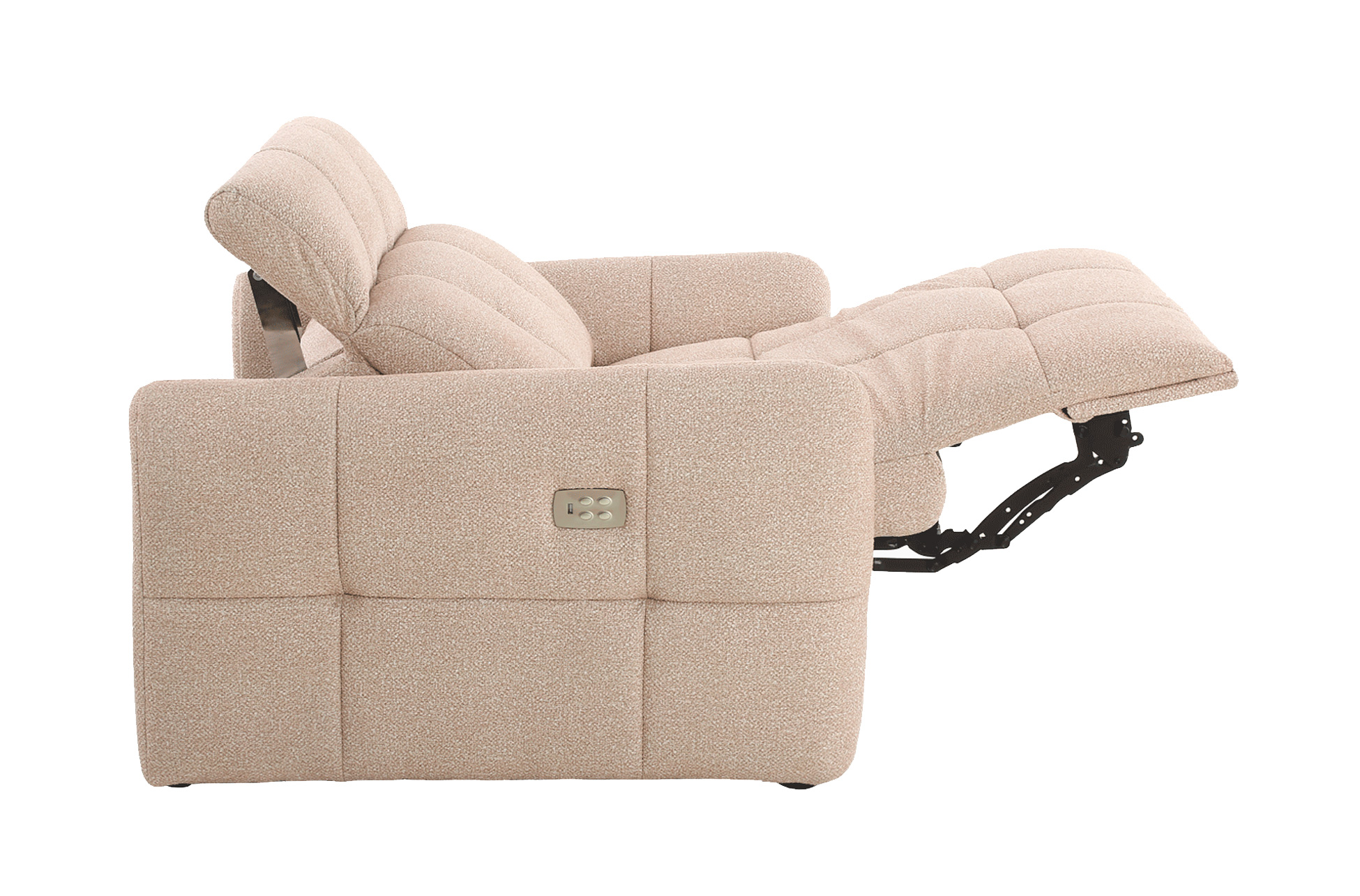 SILLON RELAX ELECTRICO GUSTAF TEJIDO LEO BEIGE. - Imagen 6
