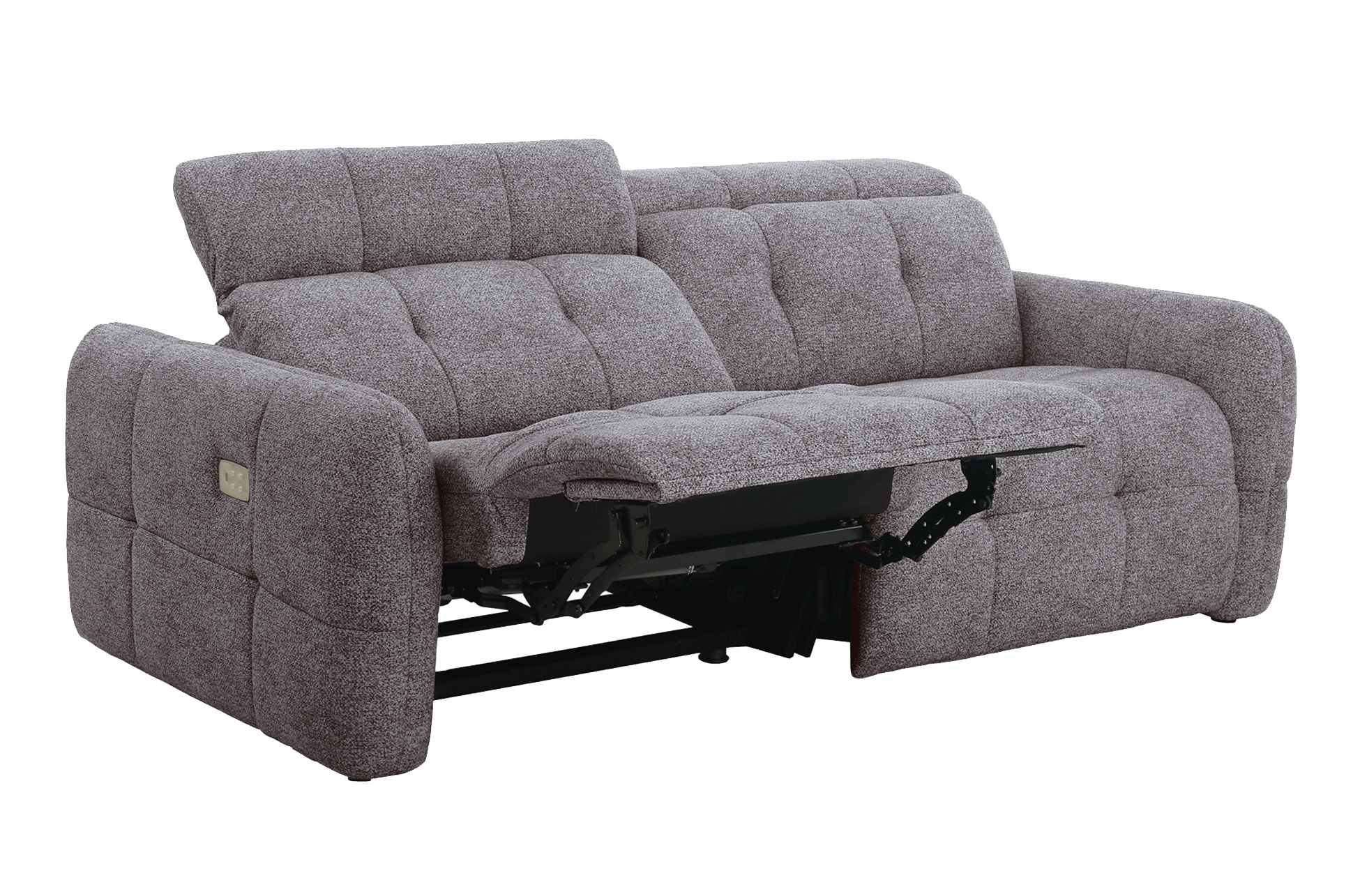 SOFA 3 PLAZAS 2 RELAX GUSTAF TEJIDO GRIS - Imagen 2