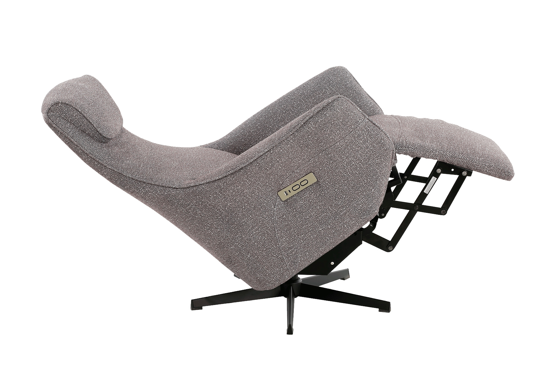 SILLON RELAX ELECTRICO ZERO GRAVITY TEJIDO LEO GRIS - Imagen 5