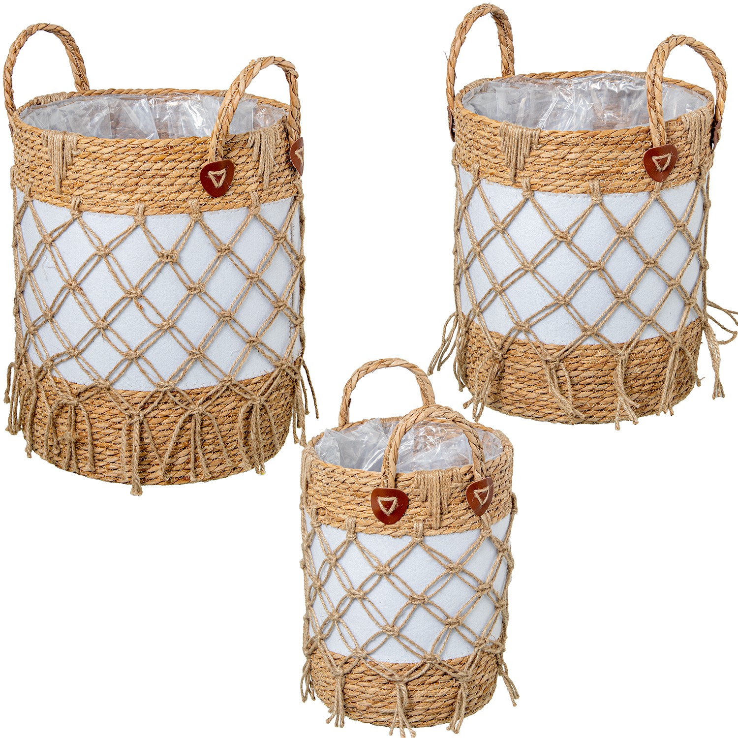 SET 3 CESTOS MIMBRE NATURAL TE