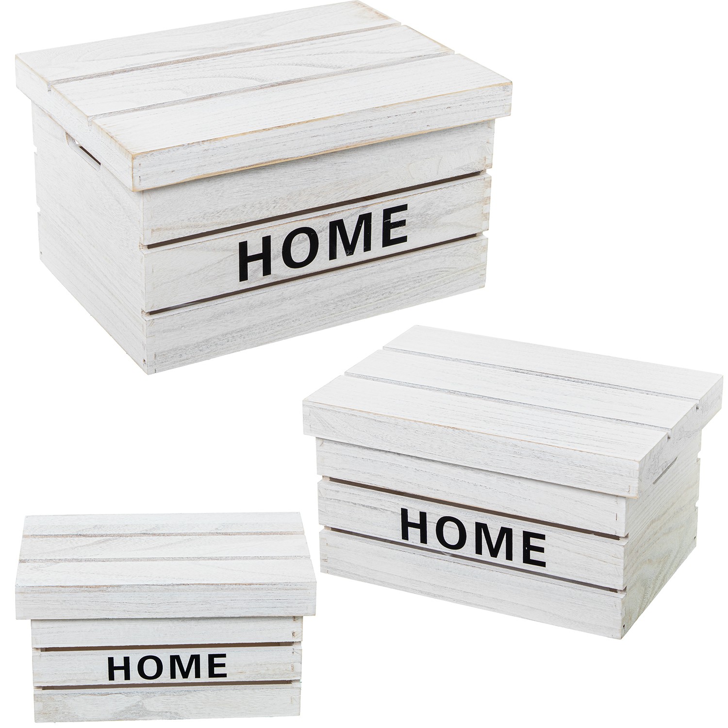 SET 3 CAJAS ALMACENAMIENTO MADURAL DECO. HOJA BLANCA