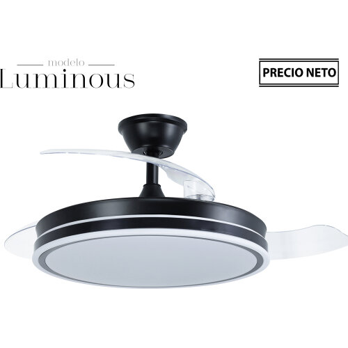 VENTILADOR TECHO C/LUZ LUMINOUDORADO 3 ASPAS RETRÁCTILES