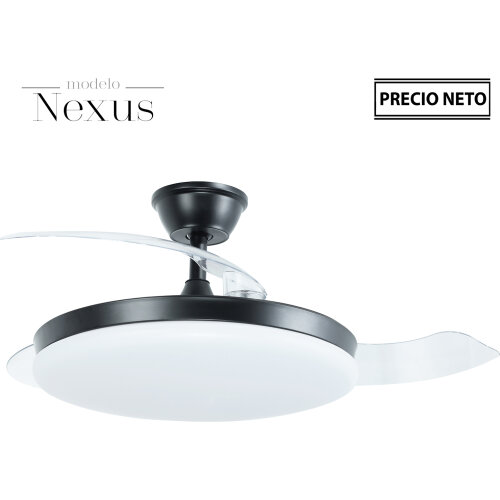 VENTILADOR TECHO C/LUZ NEXUS NLANCO 3 ASPAS RETRÁCTILES