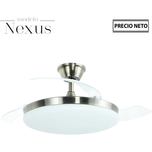 VENTILADOR TECHO C/LUZ NEXUS CEGRO 3 ASPAS RETRÁCTILES