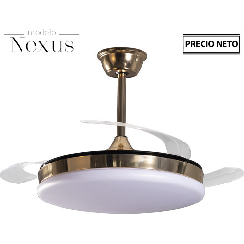 VENTILADOR TECHO C/LUZ NEXUS DROMADO 3 ASPAS RETRÁCTILES