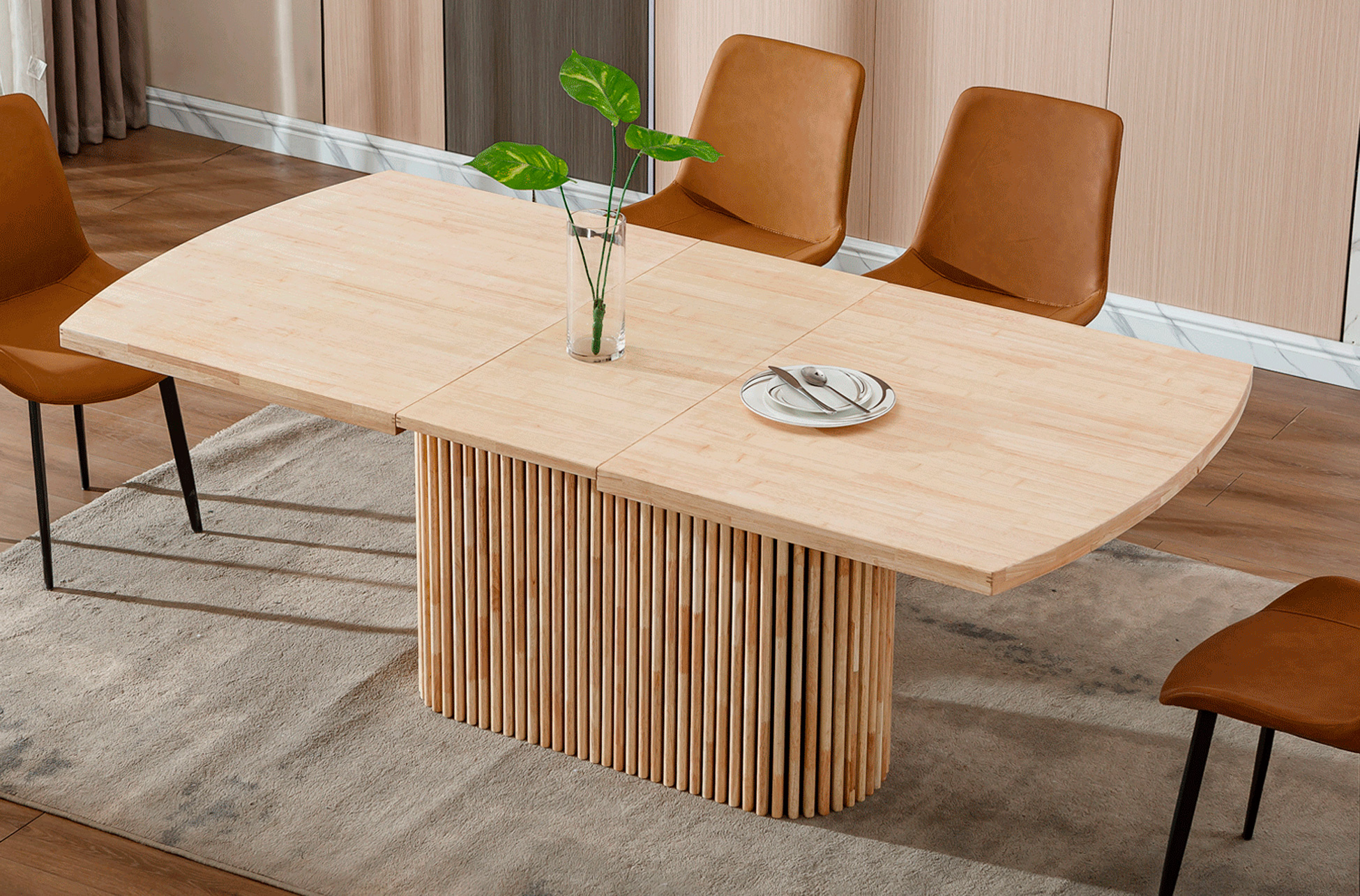 MESA COMEDOR EXTENSIBLE CAROL 160 - 200 - 240 x 100 CM OAK - Imagen 2