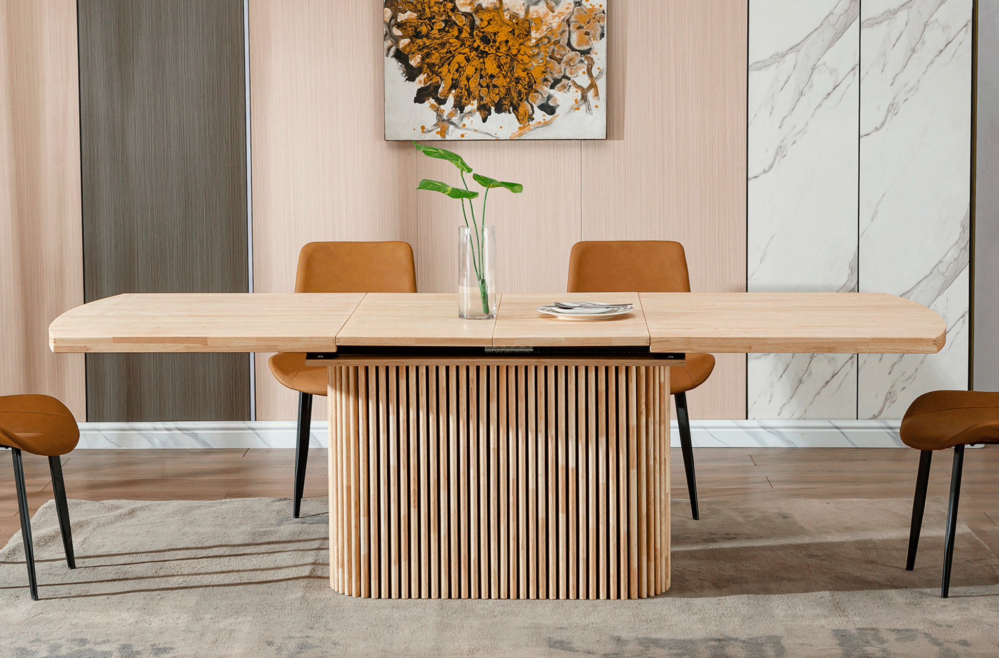 MESA COMEDOR EXTENSIBLE CAROL 160 - 200 - 240 x 100 CM OAK - Imagen 3
