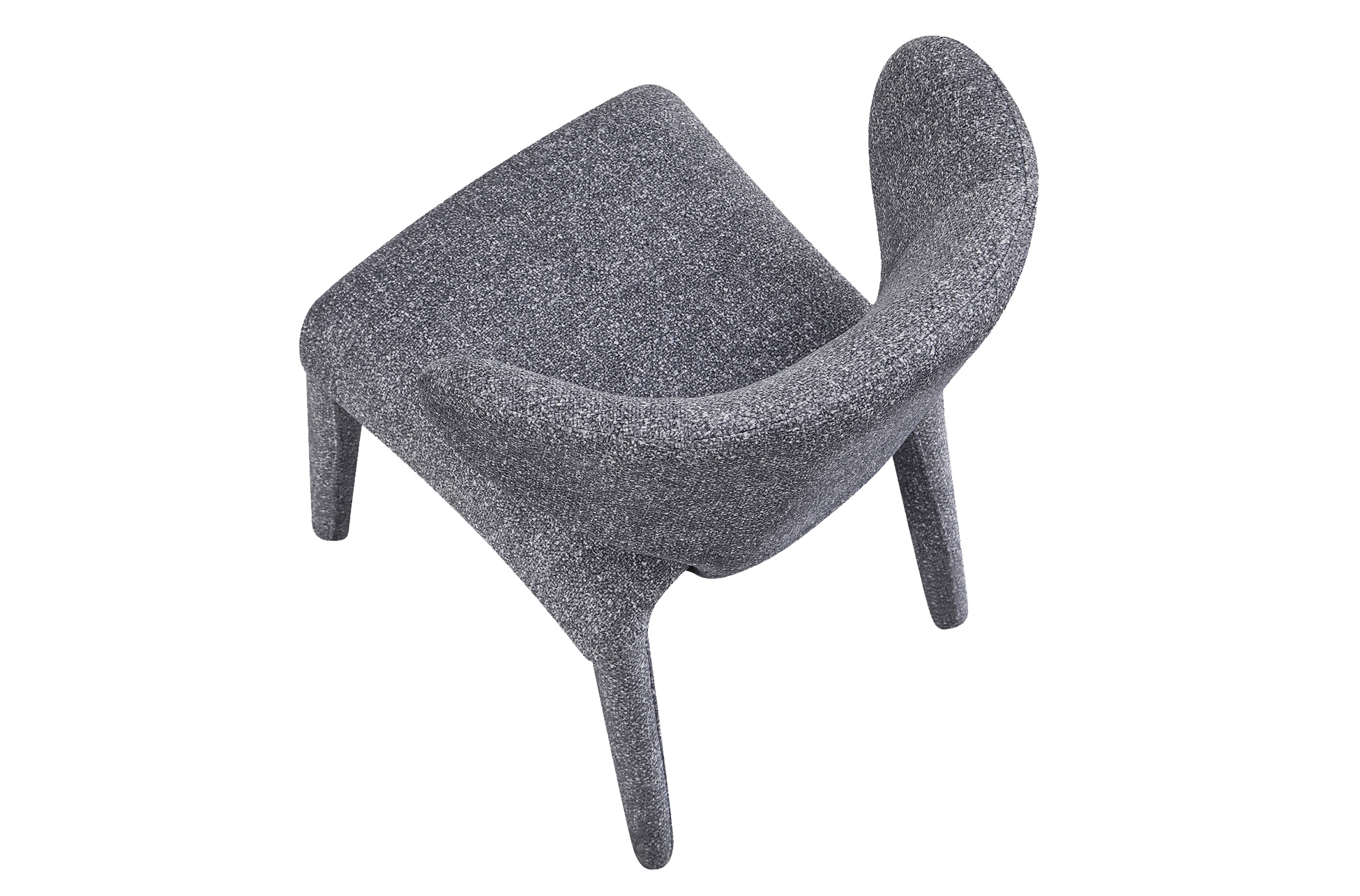 SILLA COMEDOR TAPIZADA TEDDY TEJIDO LEO GRIS. - Imagen 4