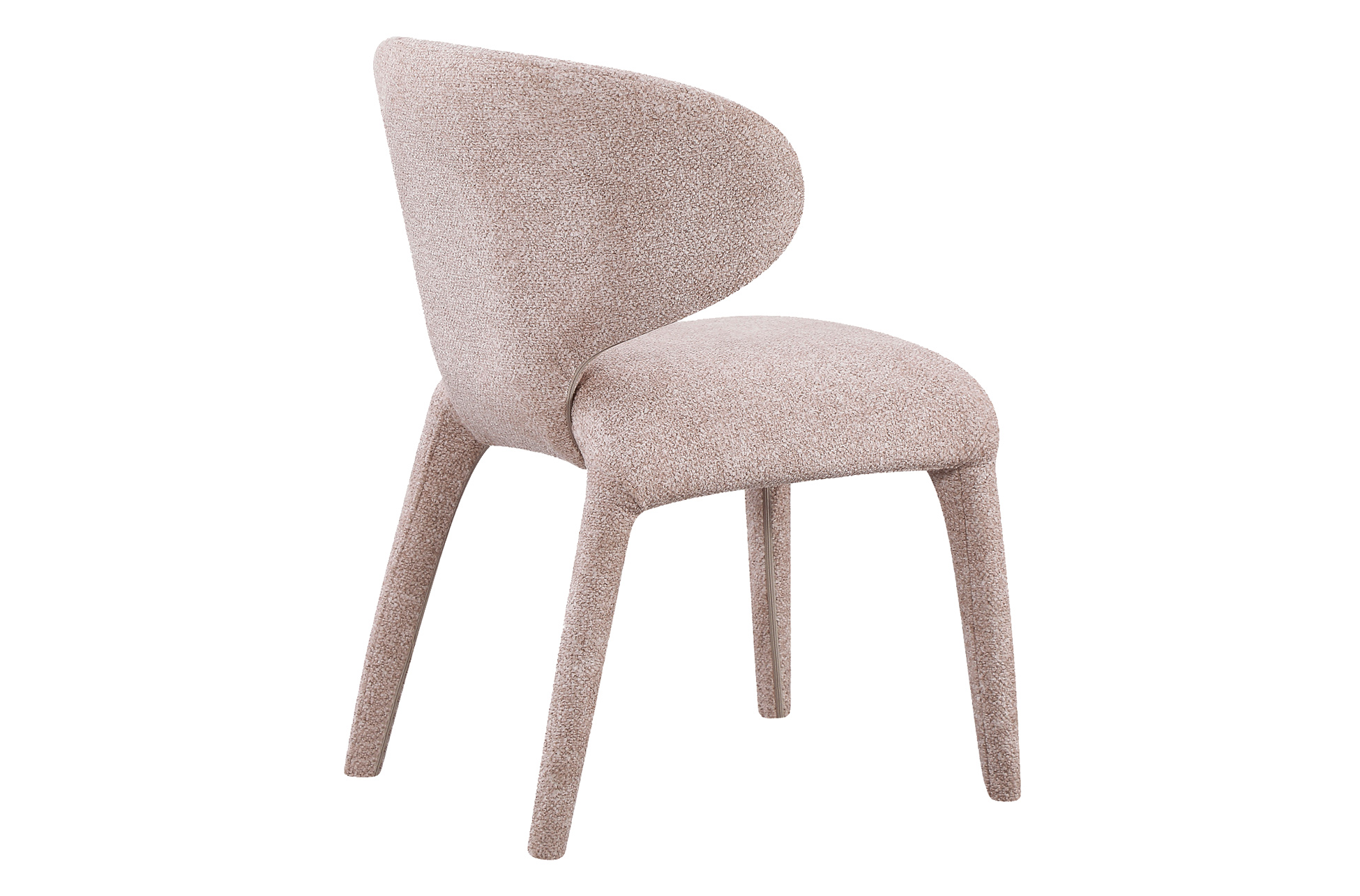 SILLA COMEDOR TAPIZADA TEDDY TEJIDO LEO BEIGE - Imagen 3