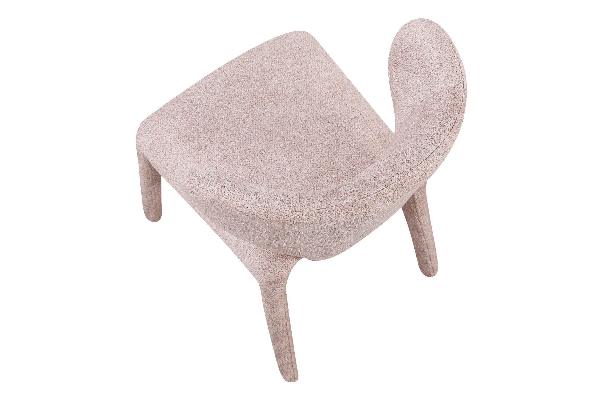 SILLA COMEDOR TAPIZADA TEDDY TEJIDO LEO BEIGE - Imagen 4