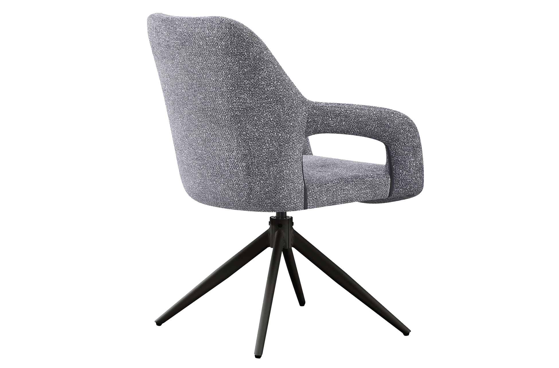 SILLA COMEDOR GIRATORIA OPERA TEJIDO LEO GRIS - Imagen 2