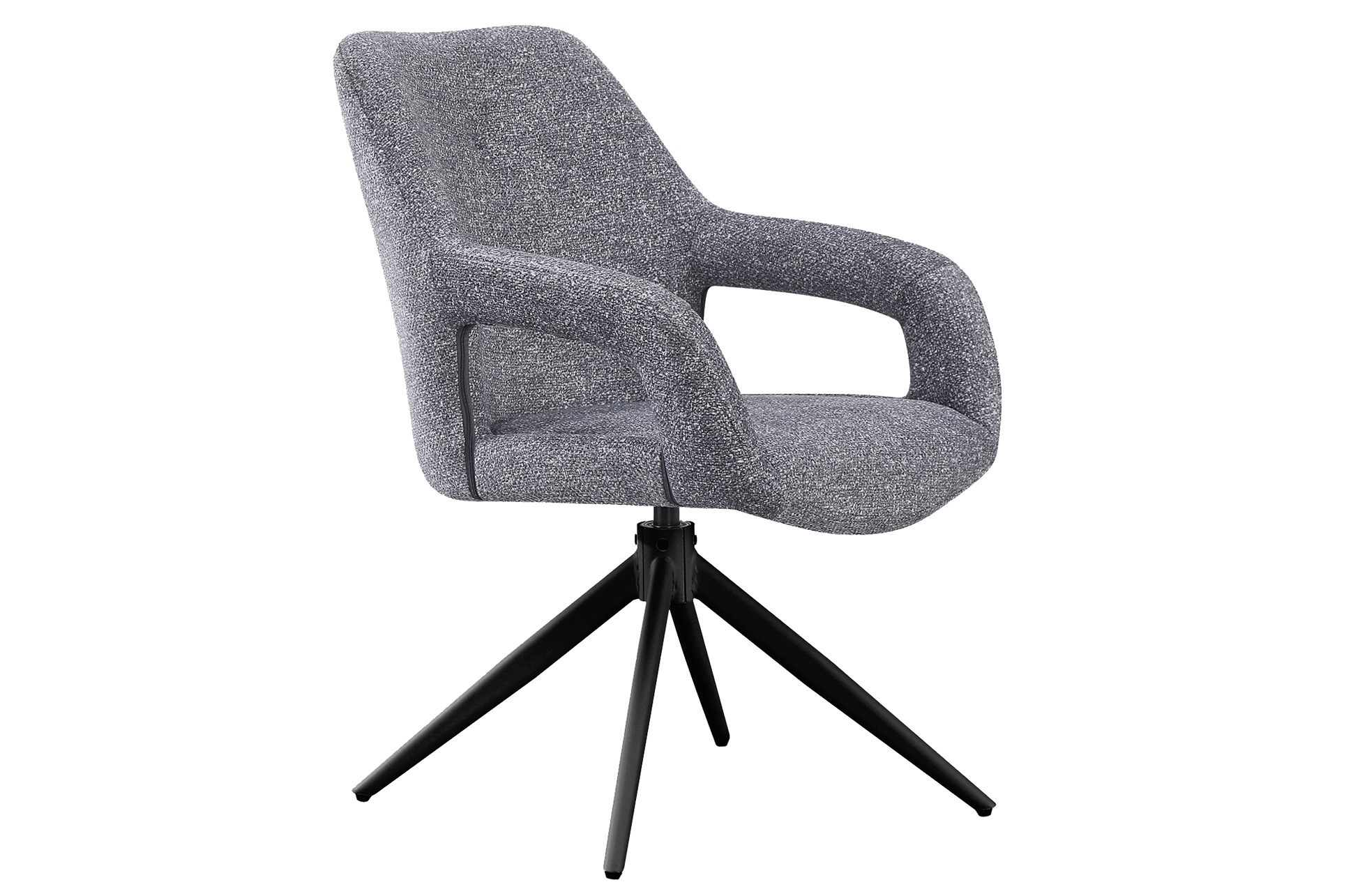 SILLA COMEDOR GIRATORIA OPERA TEJIDO LEO GRIS - Imagen 3