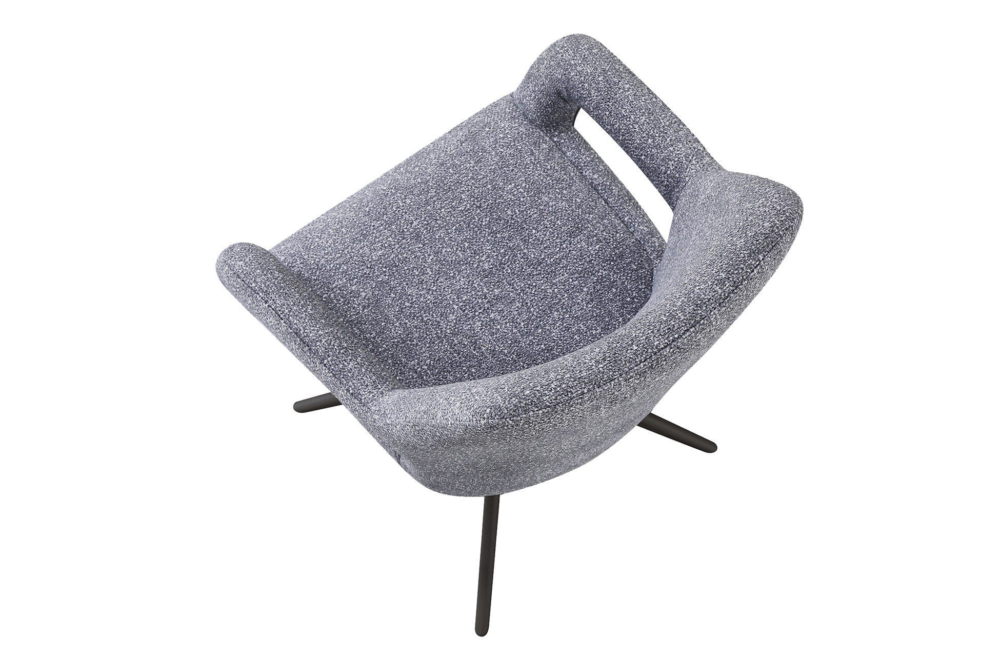SILLA COMEDOR GIRATORIA OPERA TEJIDO LEO GRIS - Imagen 4