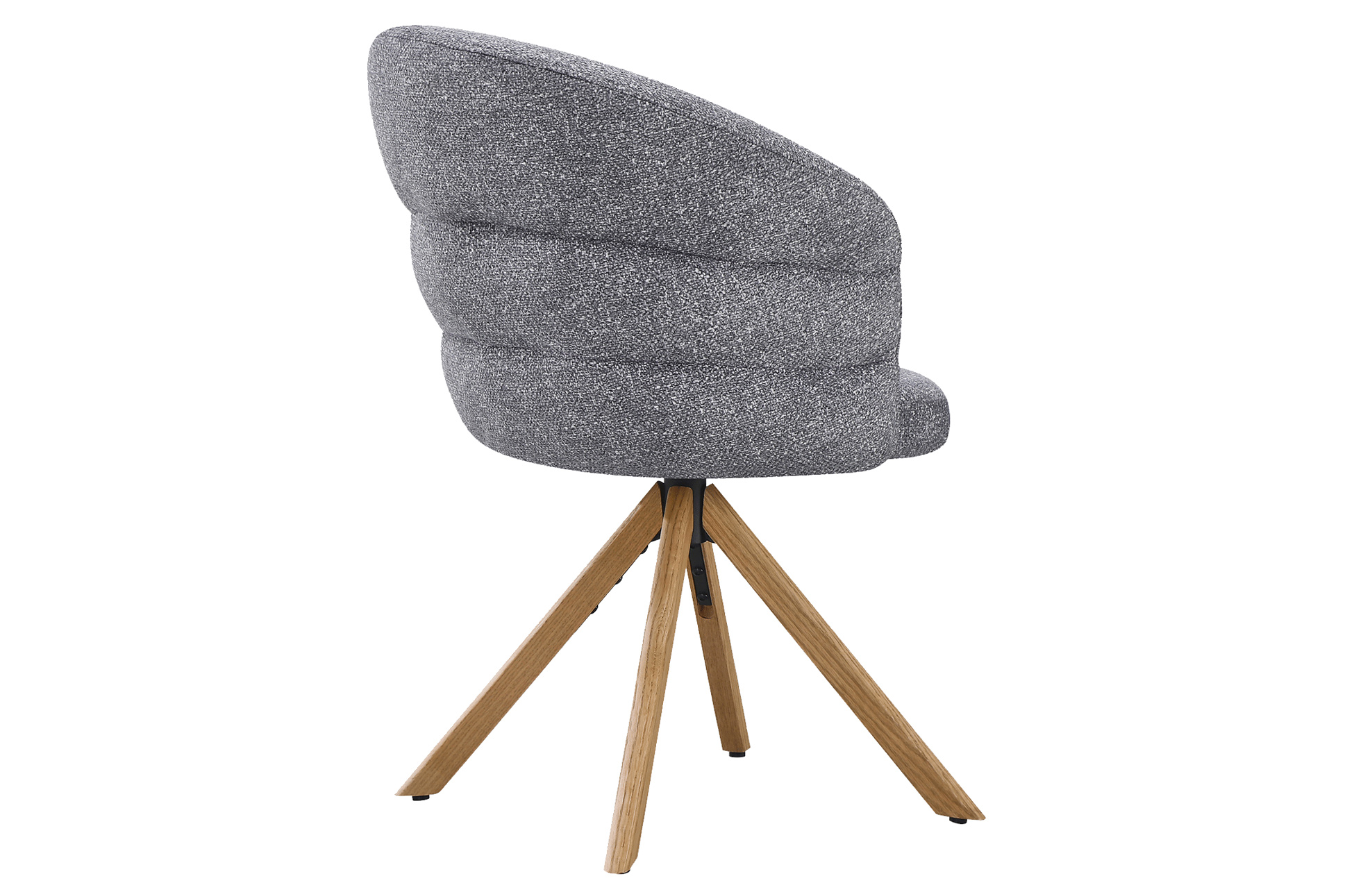 SILLA COMEDOR GIRATORIA MONTREUX TEJIDO LEO GRIS - Imagen 2