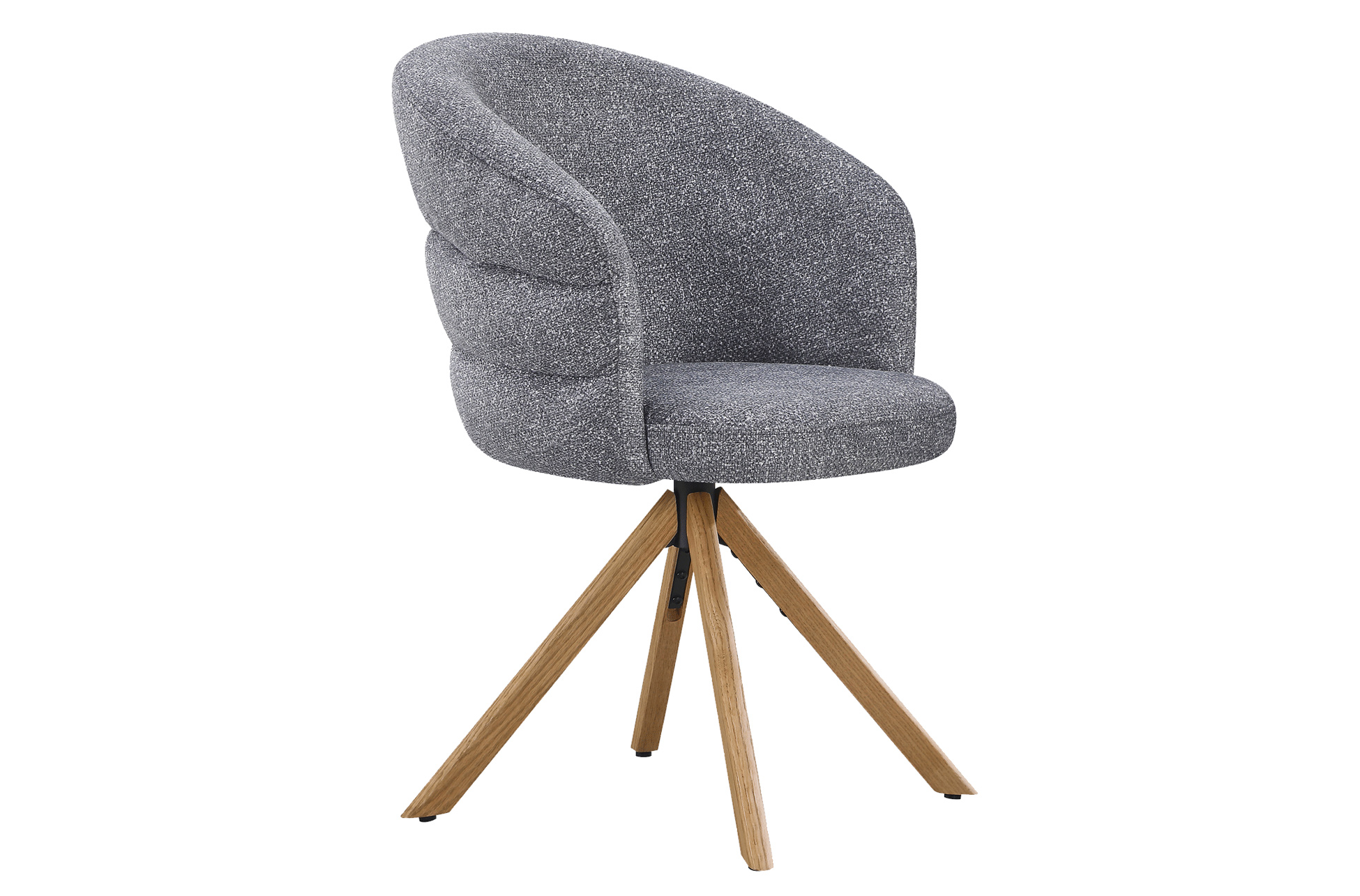 SILLA COMEDOR GIRATORIA MONTREUX TEJIDO LEO GRIS - Imagen 3