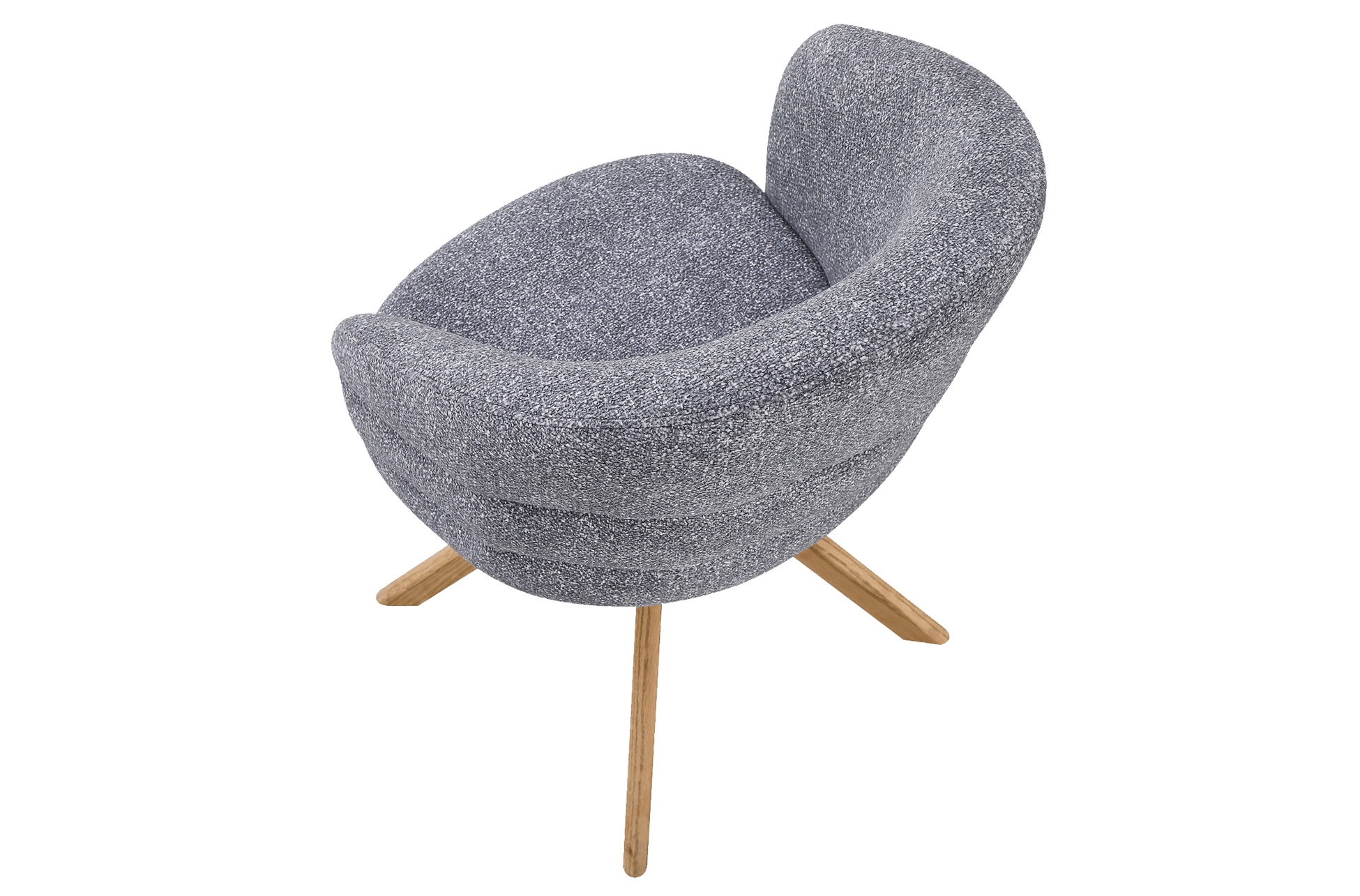 SILLA COMEDOR GIRATORIA MONTREUX TEJIDO LEO GRIS - Imagen 4