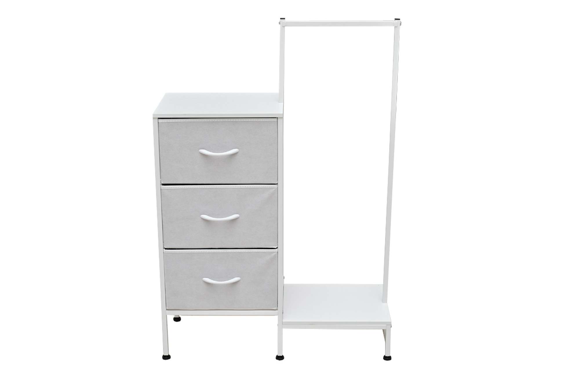 ESTANTERIA CON COLGADOR 3 CUBOS 76 x 30 CM BLANCO - Imagen 4