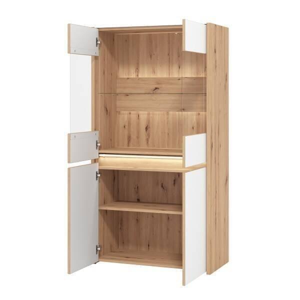VITRINA 2P MOD. MOLISE BLANCO/ROBLE ARTISAN - Imagen 3