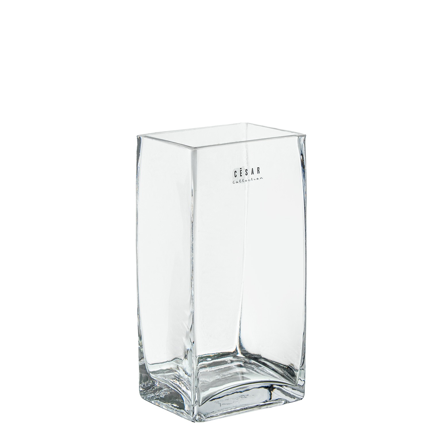 JARRÓN CRISTAL TRANSPARENTEPIE