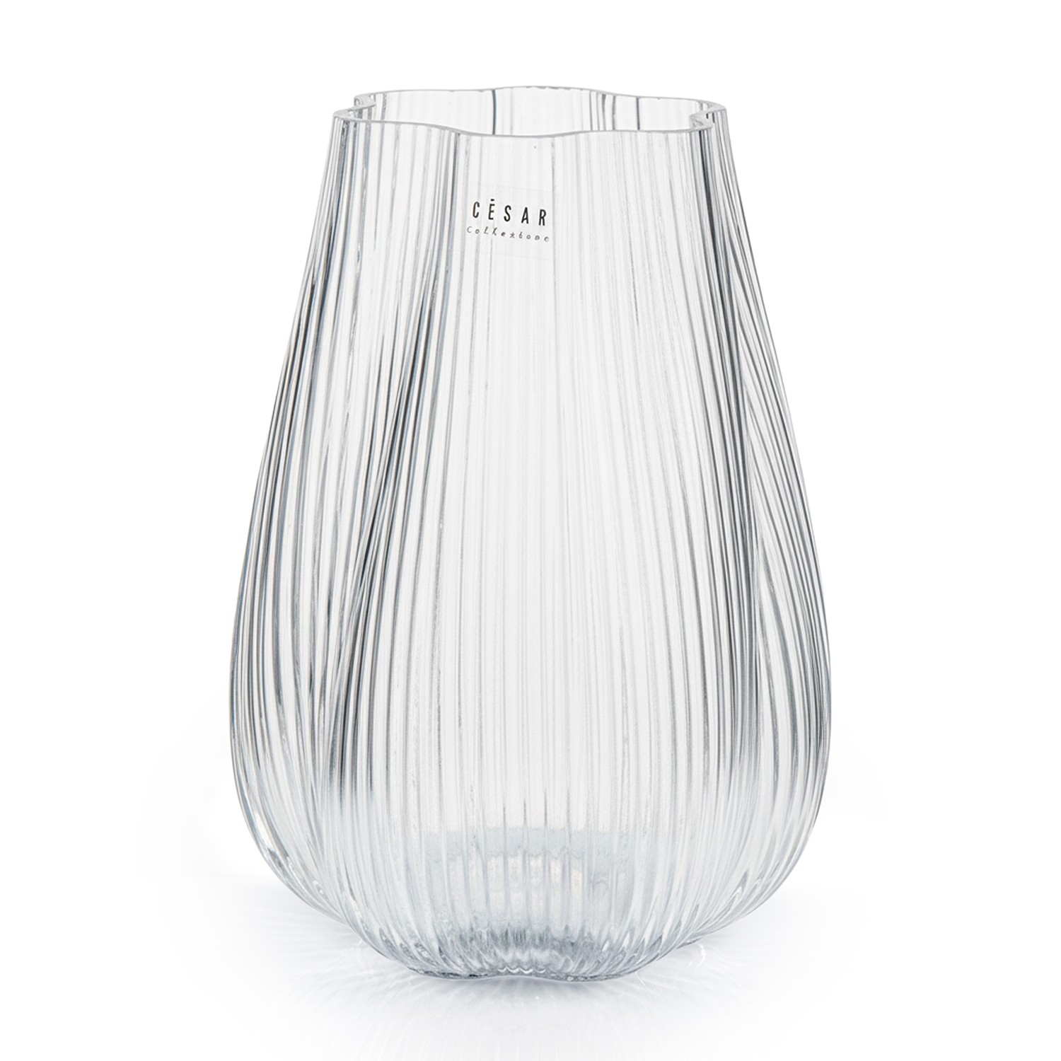 JARRÓN CRISTAL TRANSPARENTE