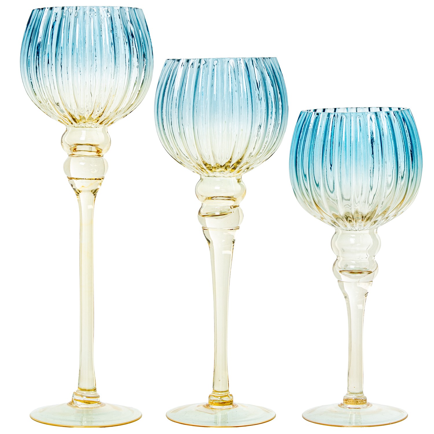 SET 3 COPAS CRISTAL DECORATIVO MOTEADO NEGRO